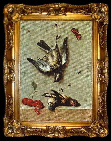 framed  Jean Baptiste Oudry Nature morte avec trois oiseux morts, ta009-2